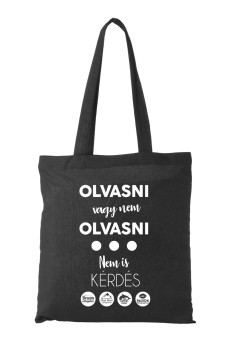 Olvasni vagy nem olvasni vászontáska (fekete)